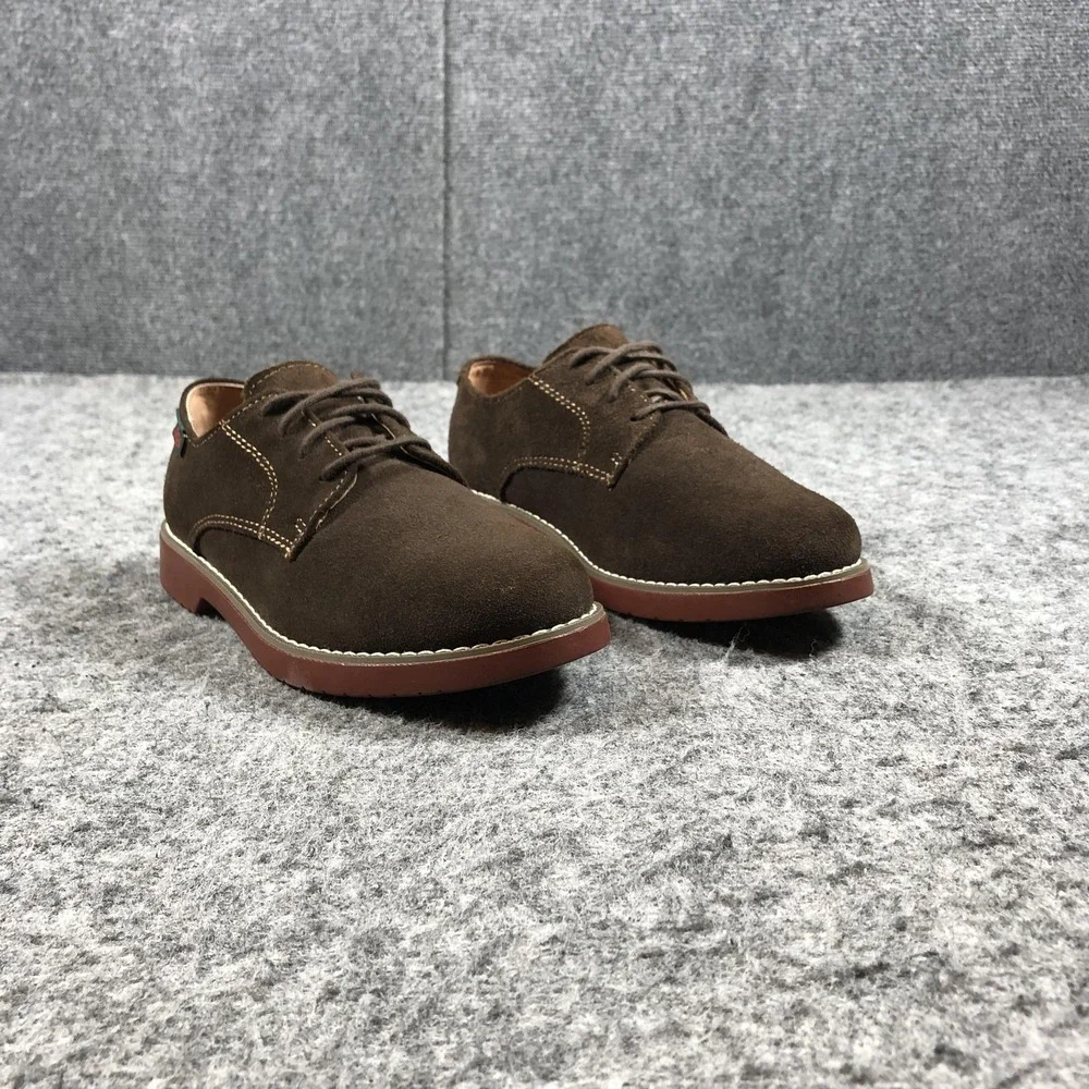 GH‎ Bass Boys 4 Brown Suede Derby Dress Shoes Junior 2 0402-6939-211